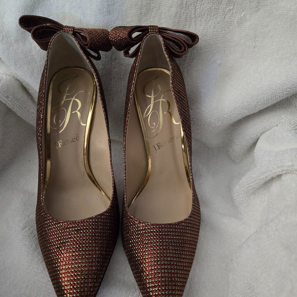Fancy Bronze and Gold pumps